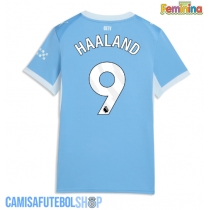 Camisa de time de futebol Manchester City Erling Haaland #9 Replicas 1º Equipamento Feminina 2026-27 Manga Curta